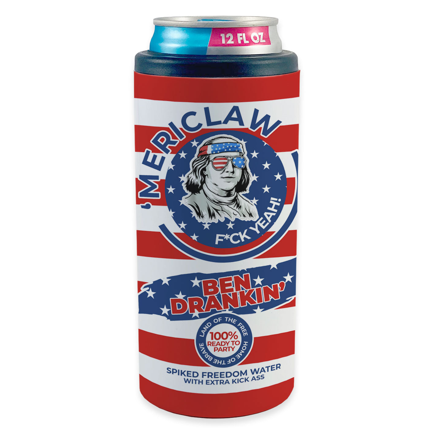 Patriot Collection (Ben Drankin) 12 oz Stainless Steel Slim Can Cooler SSKOOW0012